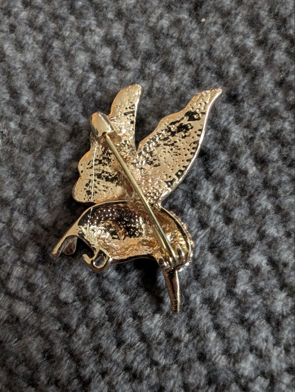 Vintage Retro Hummingbird Rhinestone Brooch Pin - Picture 2 of 3